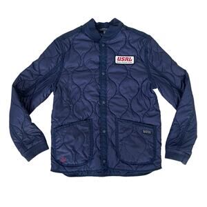 Rare USRL Polo Ralph Lauren Quilted Jacket Teen Size 18 Naval Repair Team